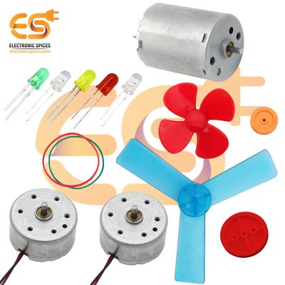 DIY Combo Kit | Solar |Dynamo Motor & Windmill Motor with Fan Pulley Set (14 Items)